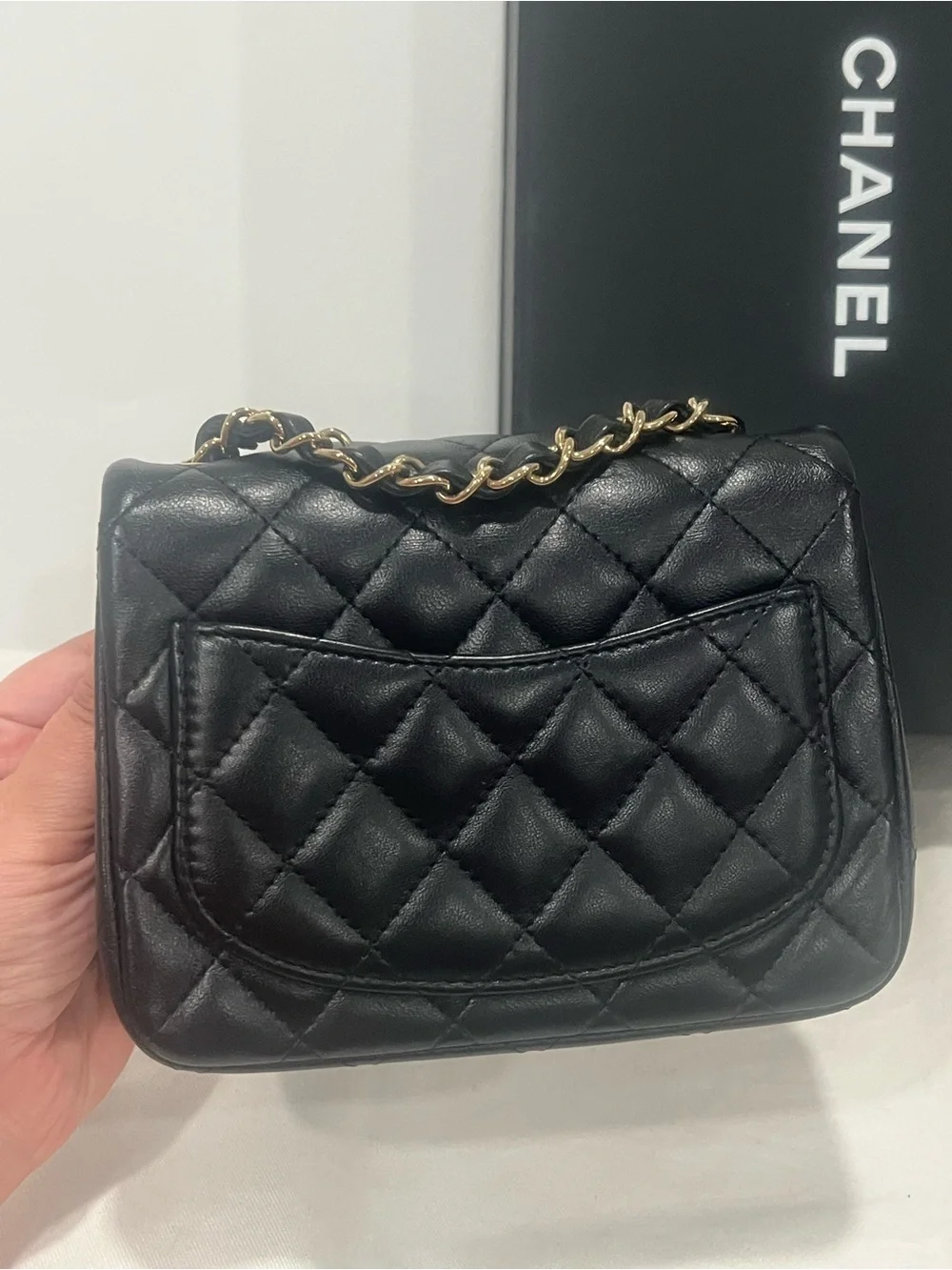Chanel Classic Square Mini Rectangular Flap Black GHW